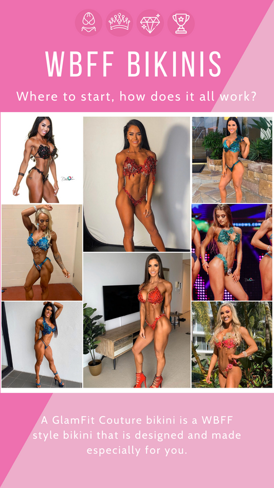 WBFF Bikini Pro Athletes wearing competition bikinis from GlamFit Bikinis