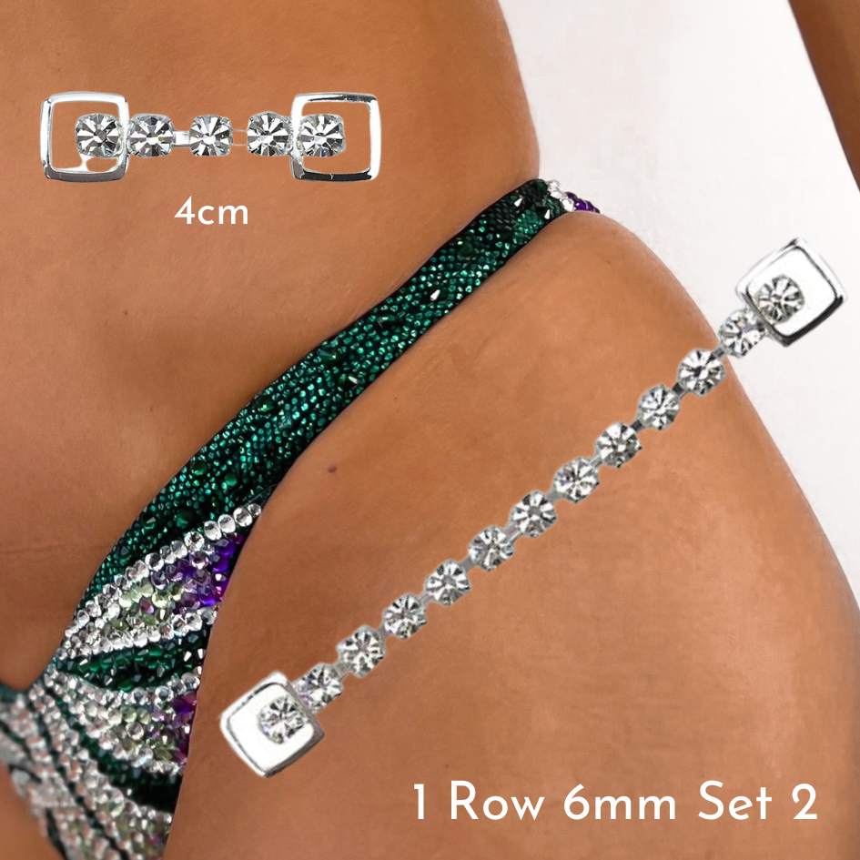 Strap: 1 Row 6mm, Middle: 1 Row 6mm - 4cm