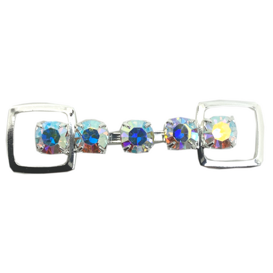 1 Row 6mm AB Crystals - 4cm - Middle Cup Connector