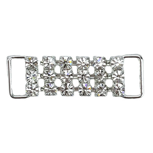 3 row 4mm crystals - 4cm - Middle Cup Connector