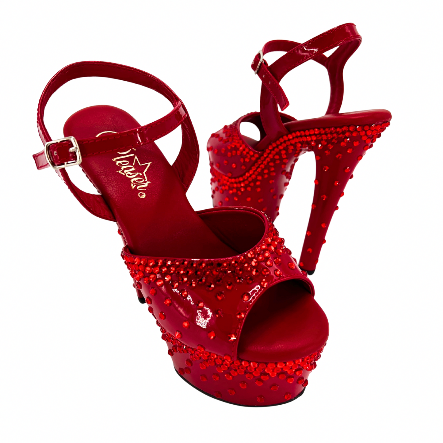 Embellished Heels - Size 6 - Red
