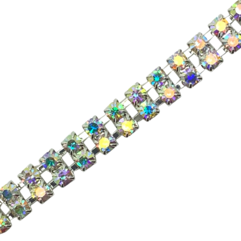Back Connector - 2 Row 4 mm Crystals