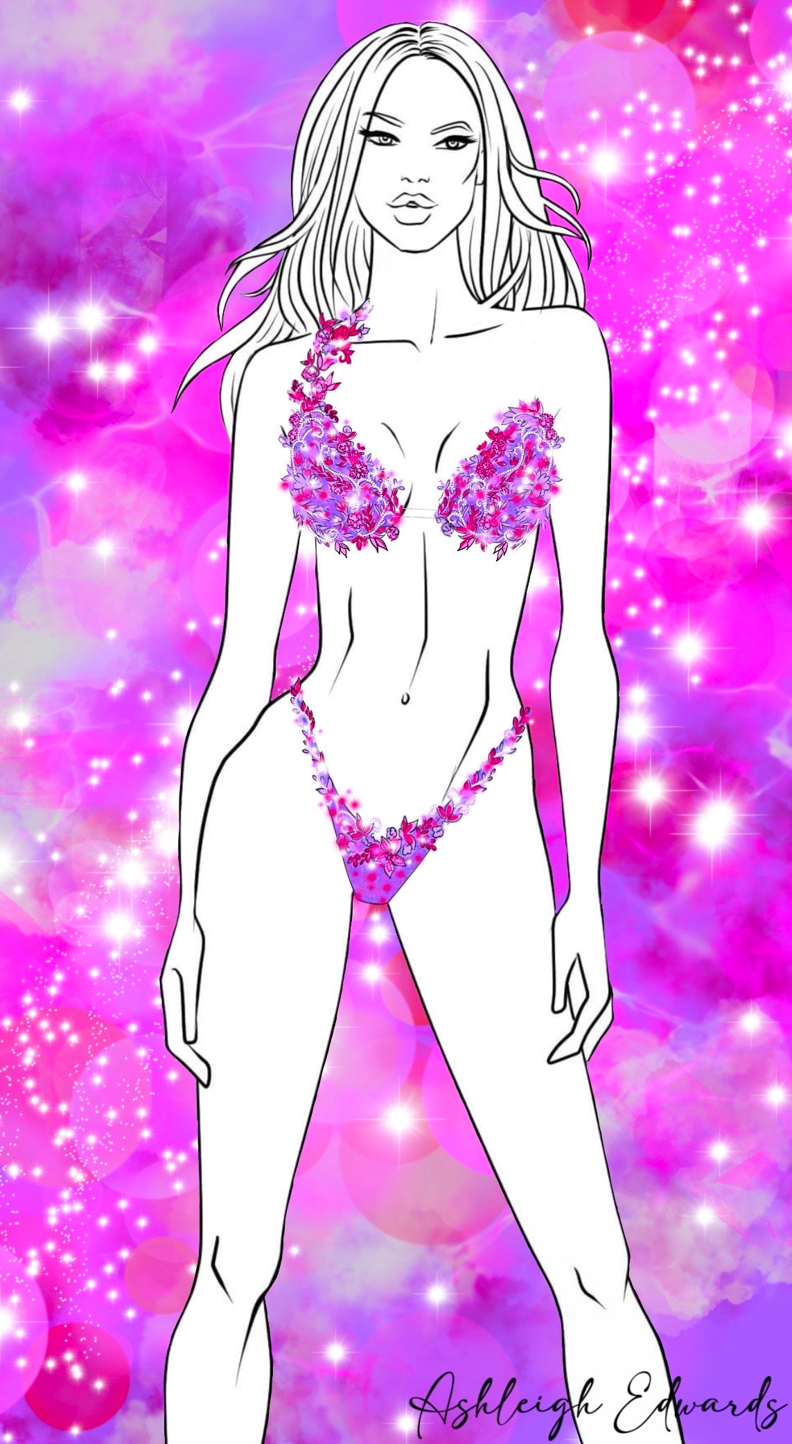 Couture Design - Amethyst Flame