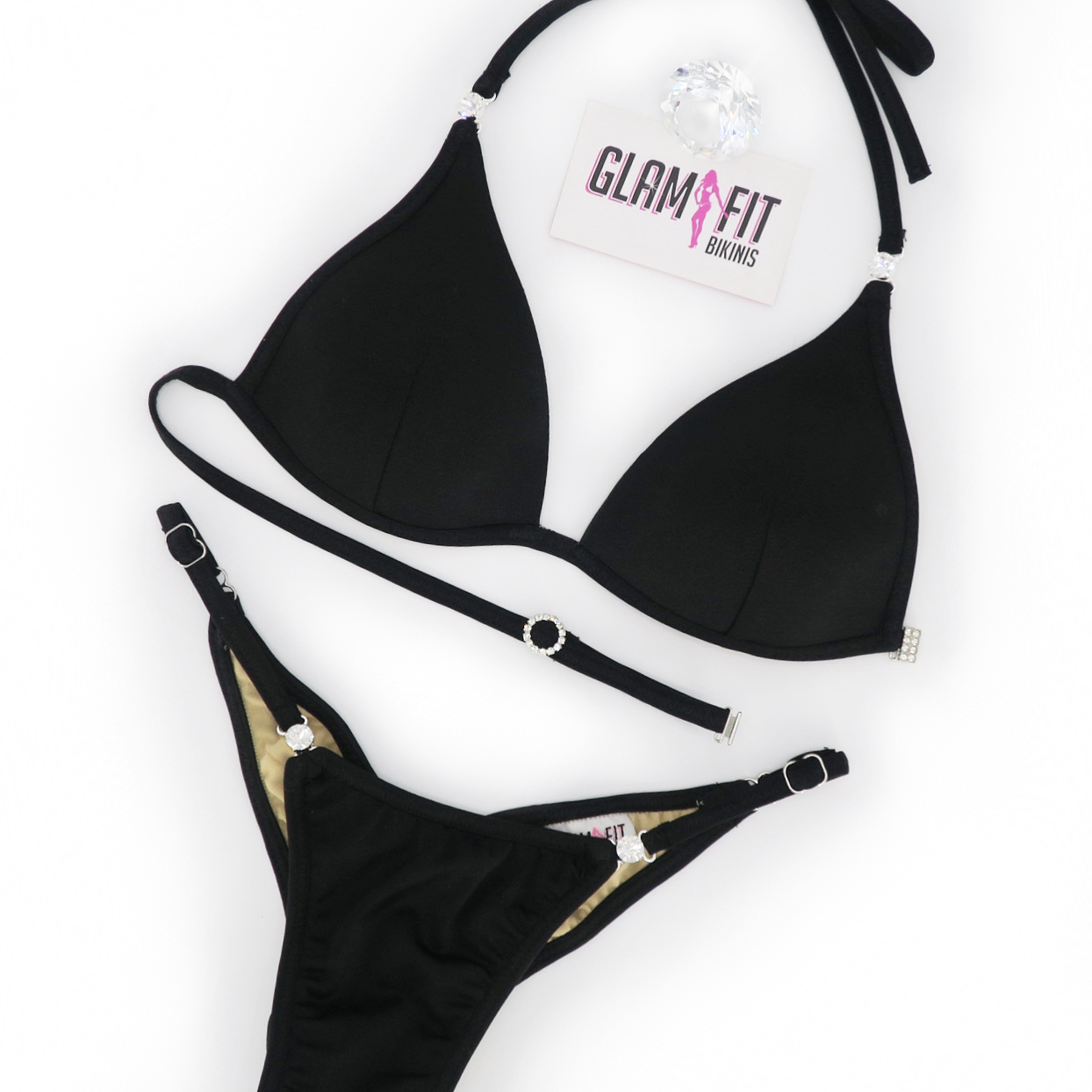 Naughty Pink Candy Hearts Posing Bikini