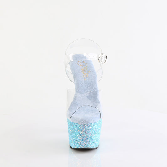 ADORE-708LG Clr/B. Blue Glitter