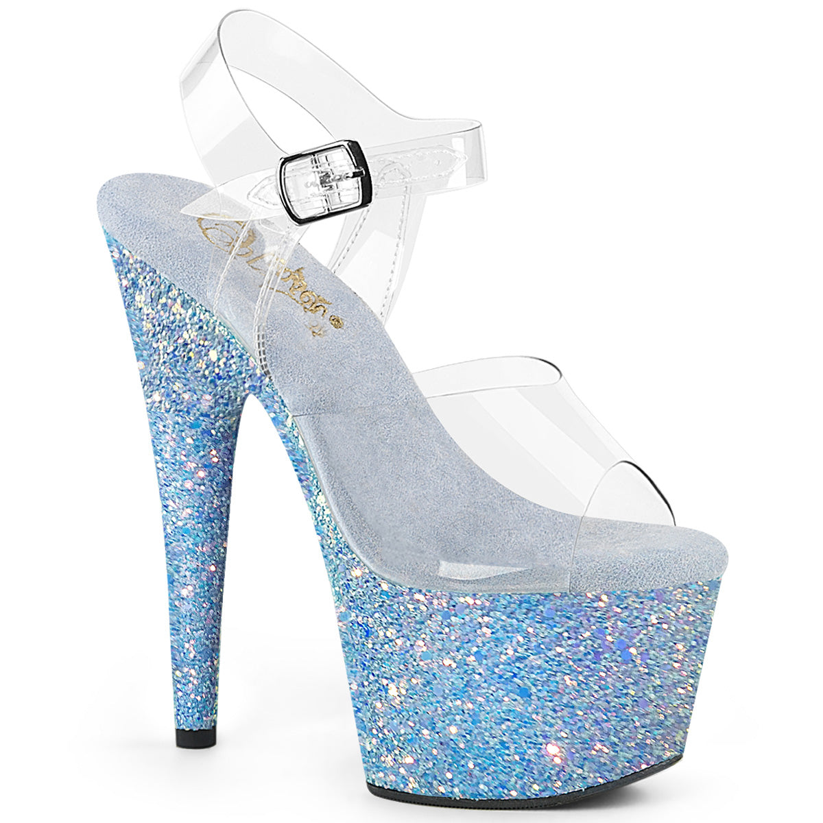 ADORE-708LG Clr/B. Blue Glitter