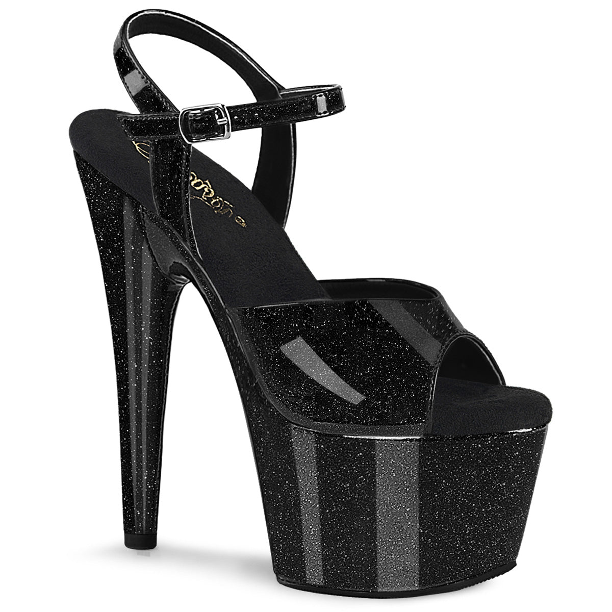 ADORE-709GP Blk Glitter Pat/M