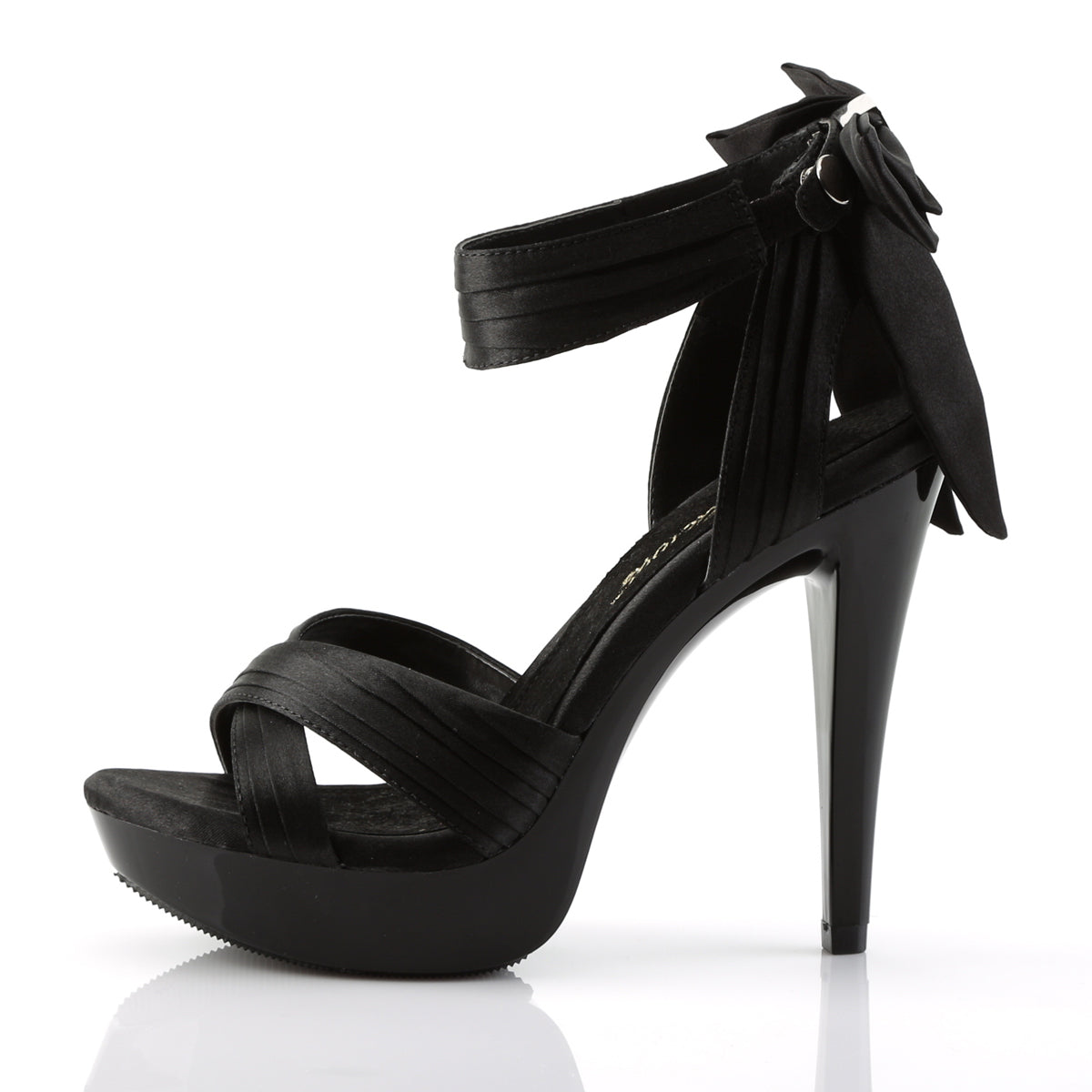 COCKTAIL-568 Blk Satin/Blk