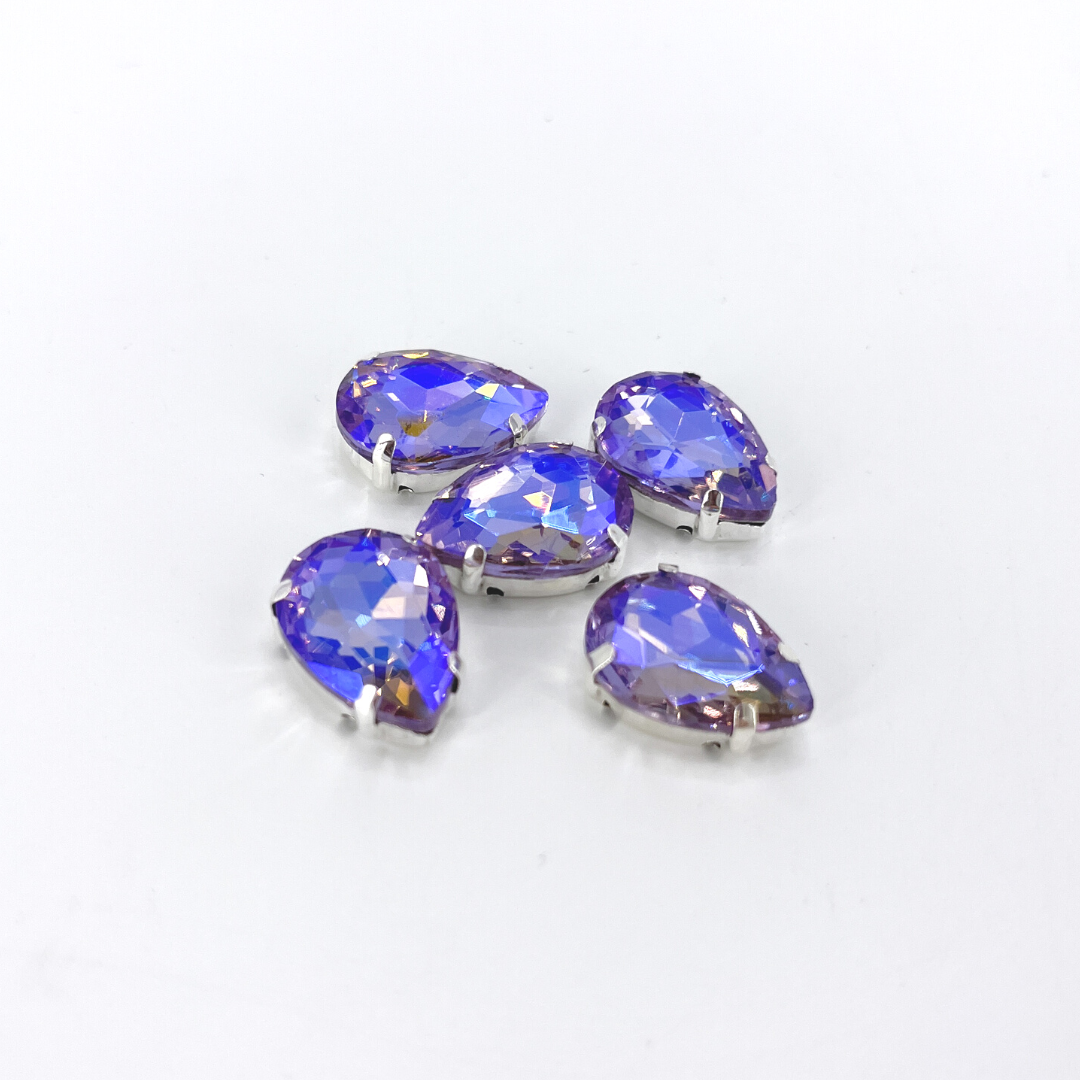 Glass Claw Teardrop - VIOLET AB