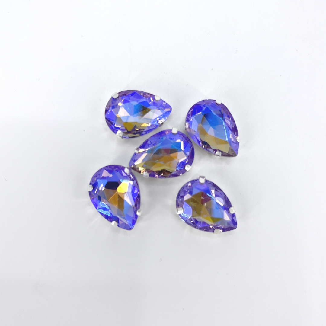 Glass Claw Teardrop - VIOLET AB