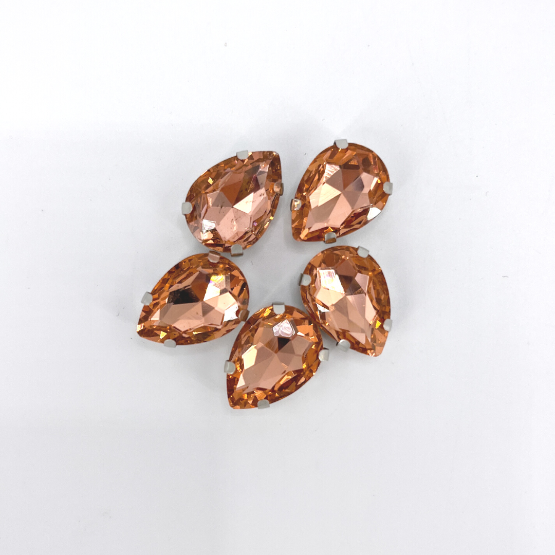 Glass Claw Teardrop - CHAMPAGNE