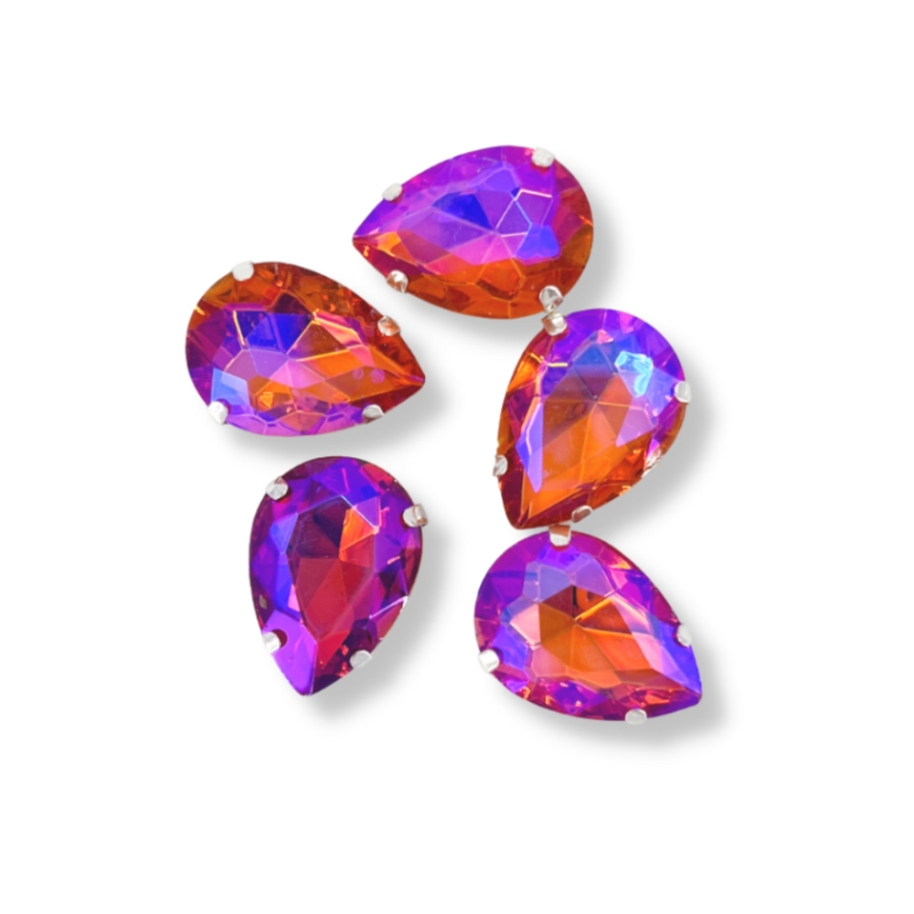 Glass Claw Teardrop - Hyacinth AB