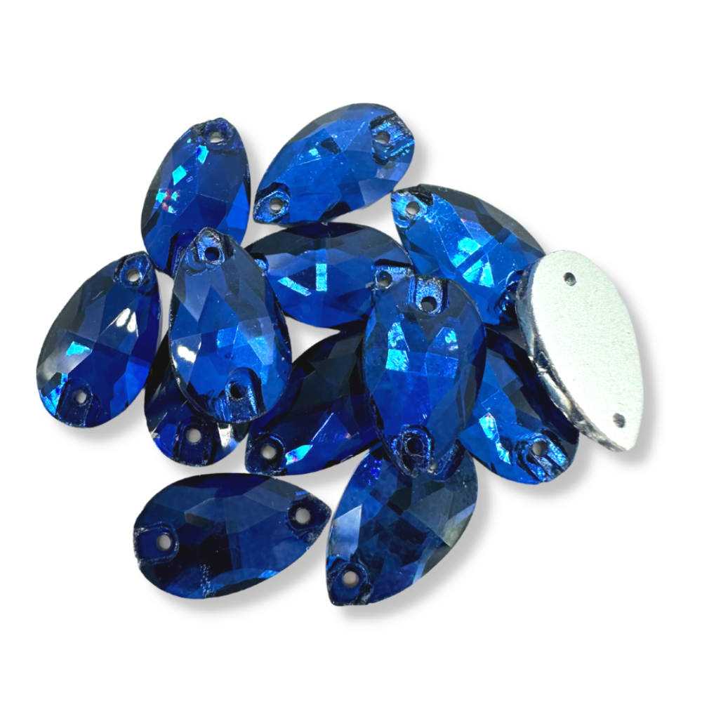 Glass Sew On Teardrop - MONTANA