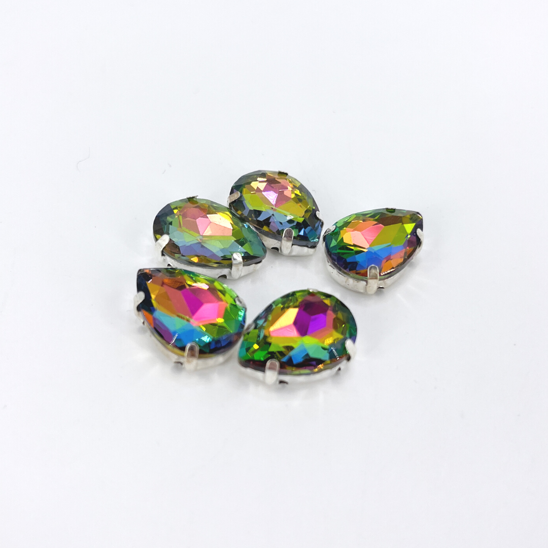 Glass Claw Teardrop - RAINBOW