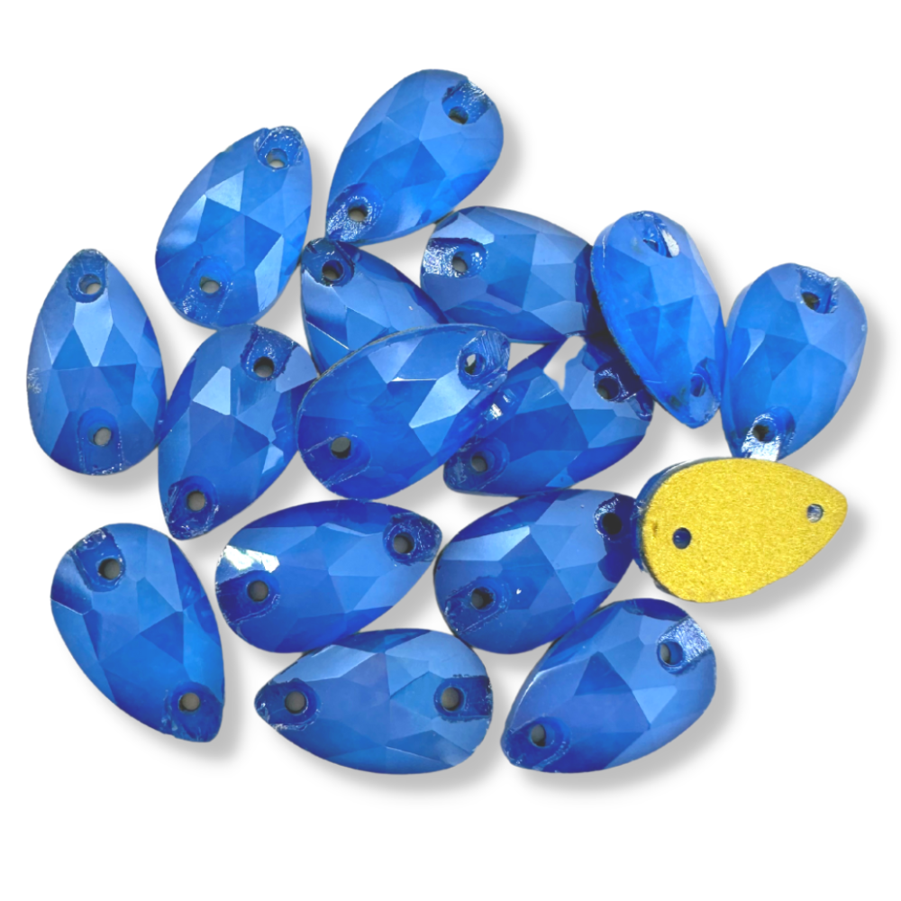 Glass Sew On Teardrop - JELLY CANDY SAPPHIRE