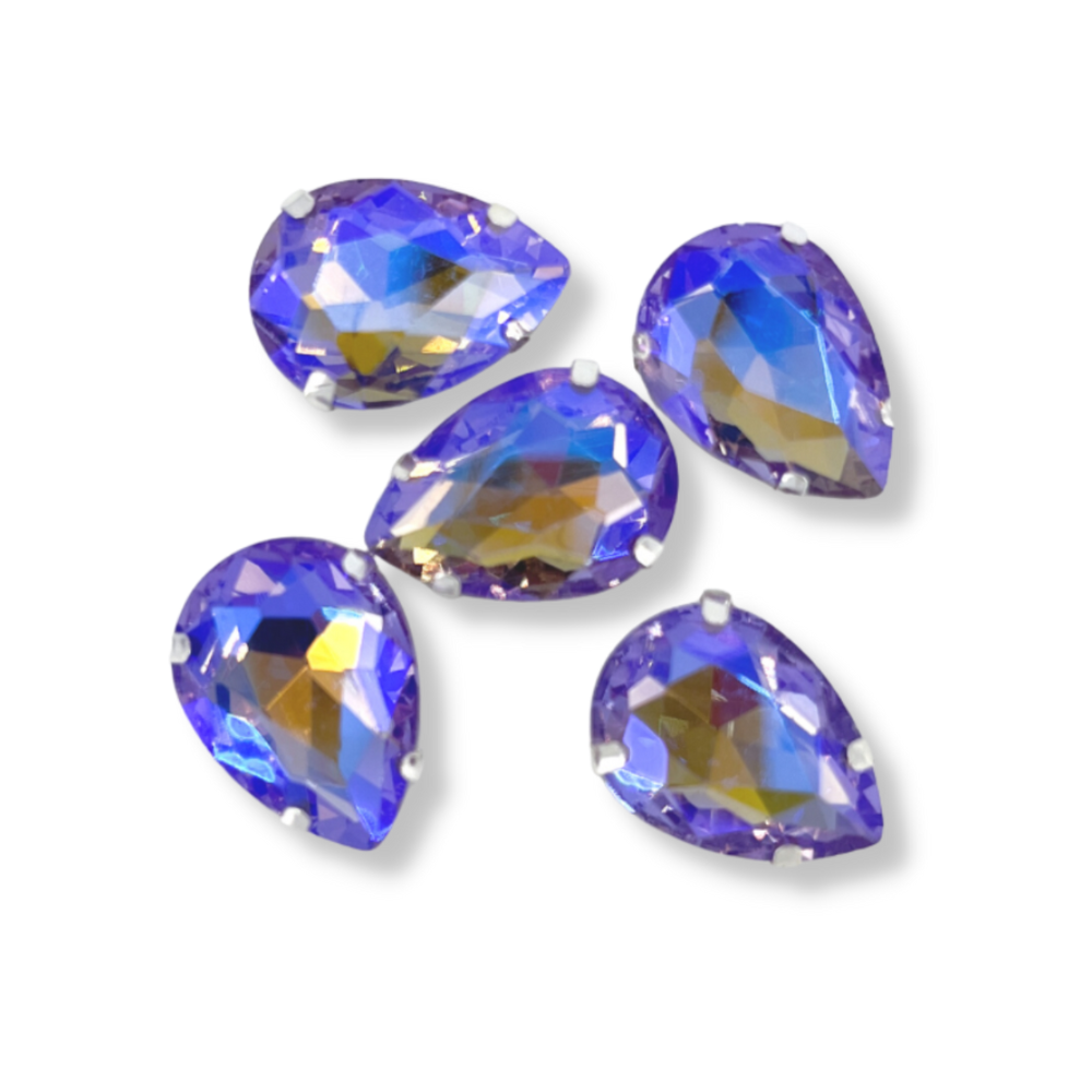 Glass Claw Teardrop - VIOLET AB