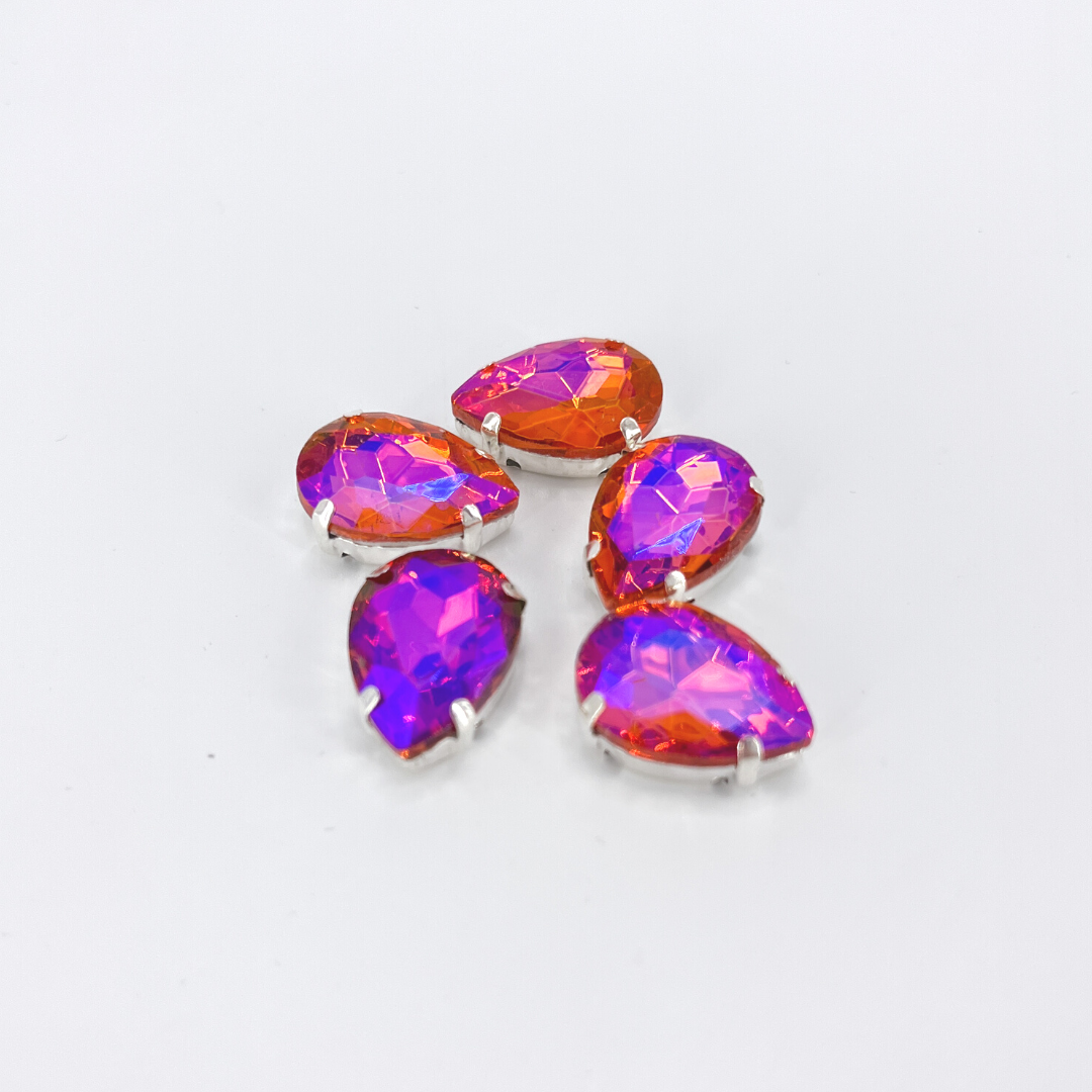Glass Claw Teardrop - Hyacinth AB