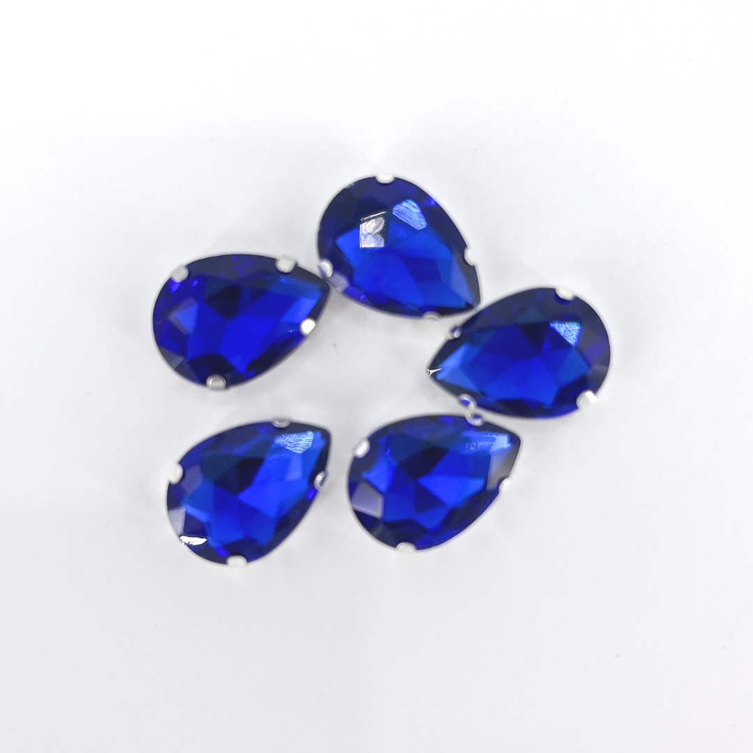 Glass Claw Teardrop - SAPPHIRE