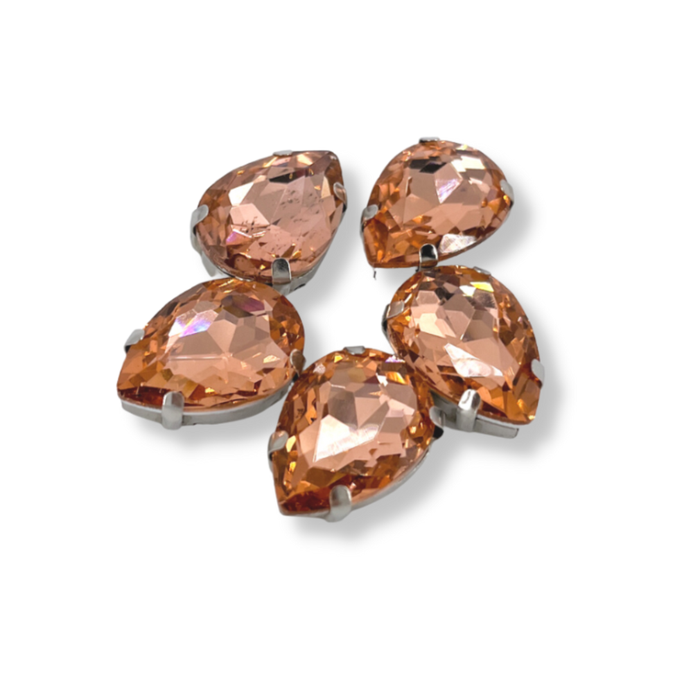 Glass Claw Teardrop - CHAMPAGNE