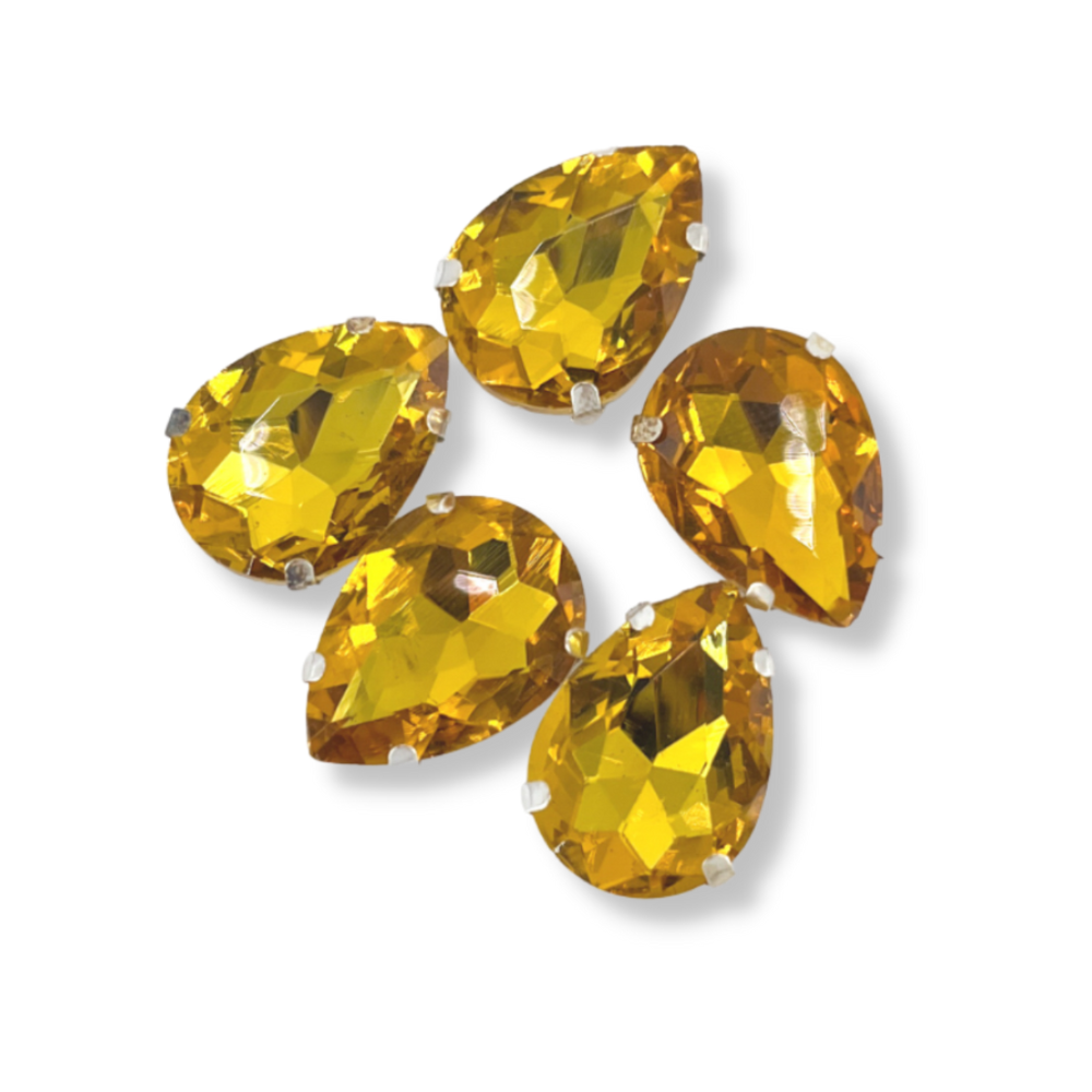 Glass Claw Teardrop - TOPAZ