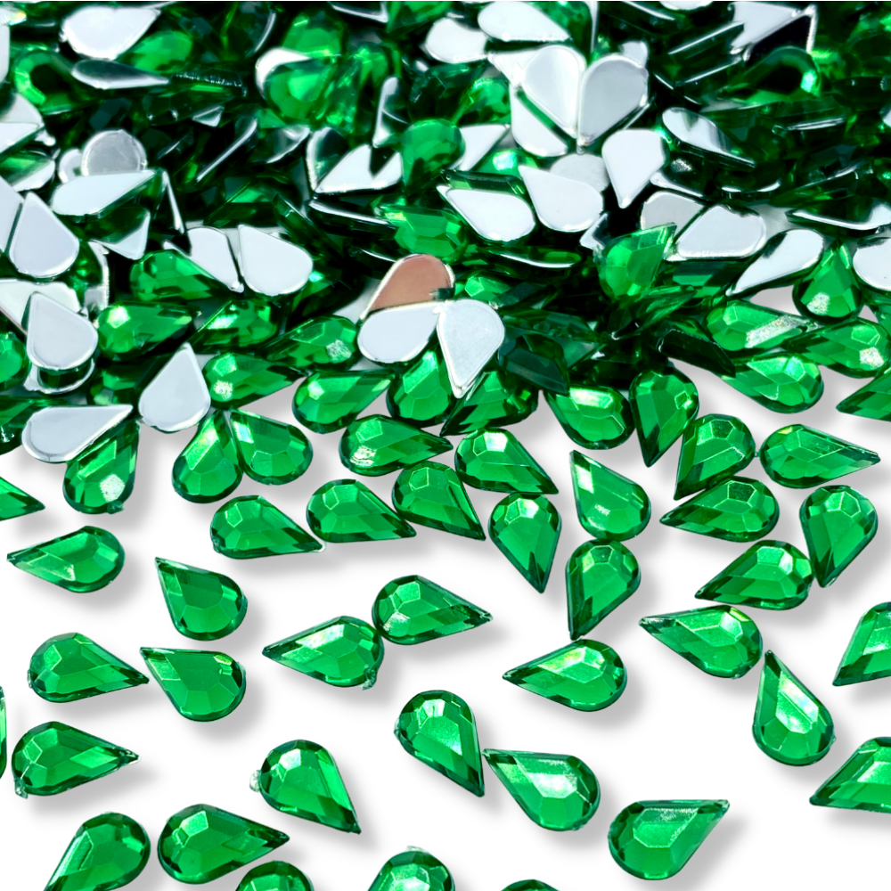 Resin Small Teardrop - DARK GREEN