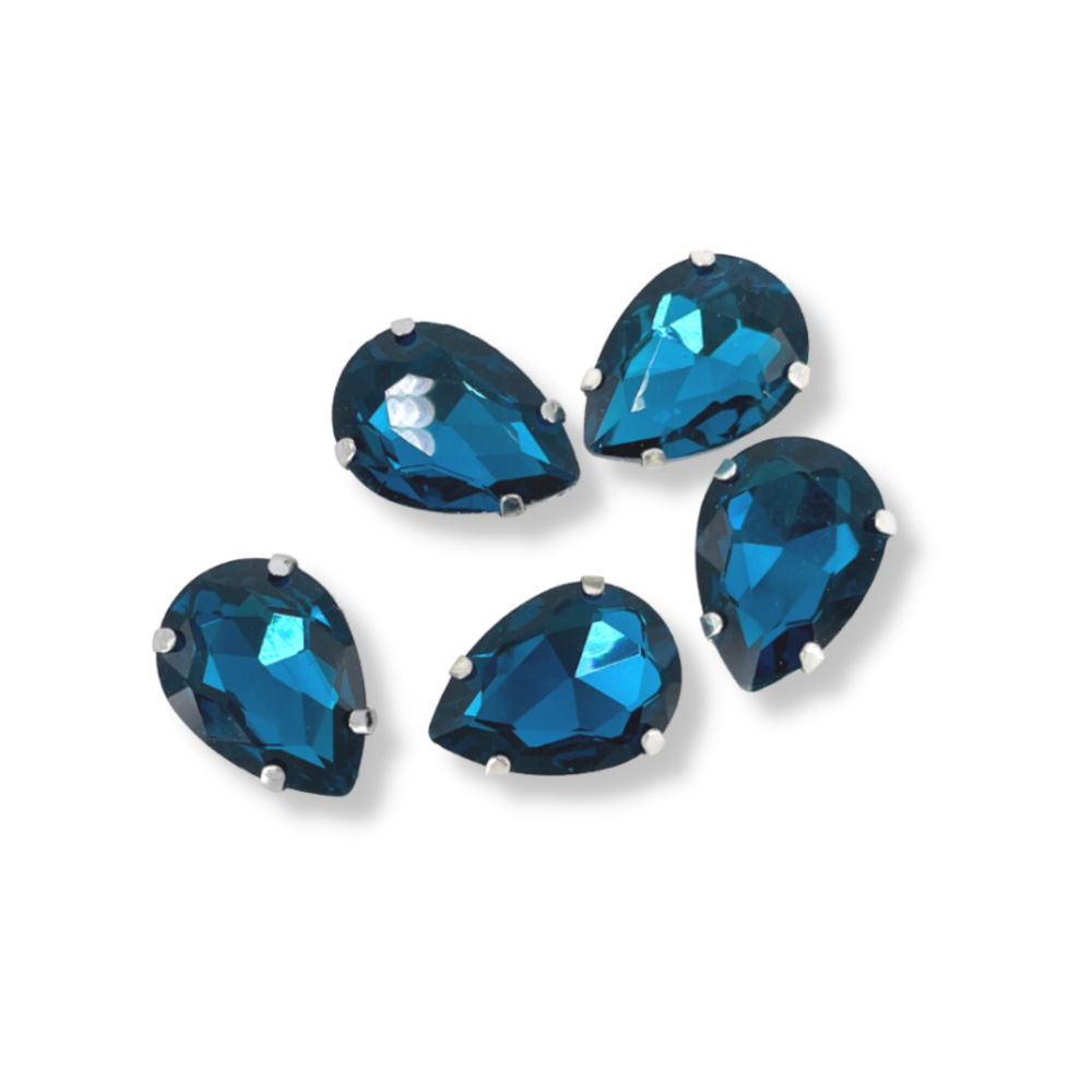 Glass Claw Teardrop - CAPRI BLUE
