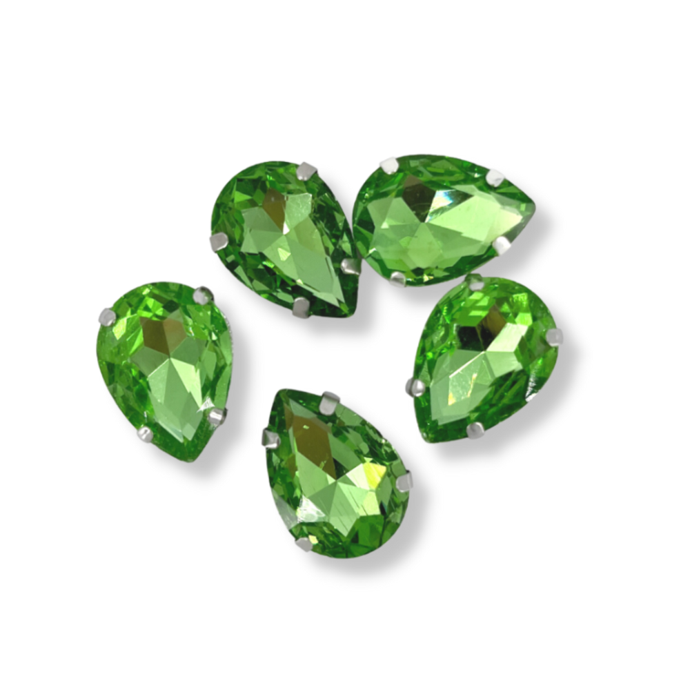 Glass Claw Teardrop - PERIDOT