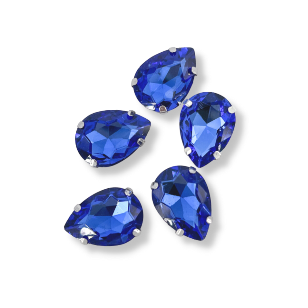Glass Claw Teardrop - LIGHT SAPPHIRE