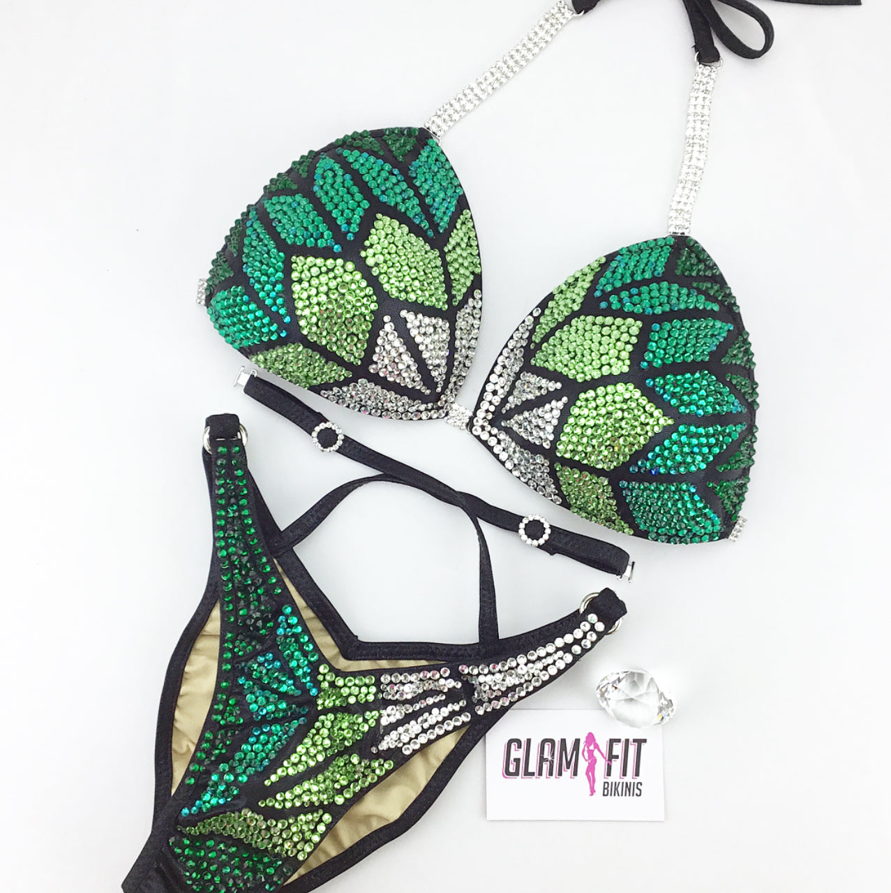 glamfit bikinis figure suit competition bikini ifbb npc icn anb wbff bodybuilding embellished