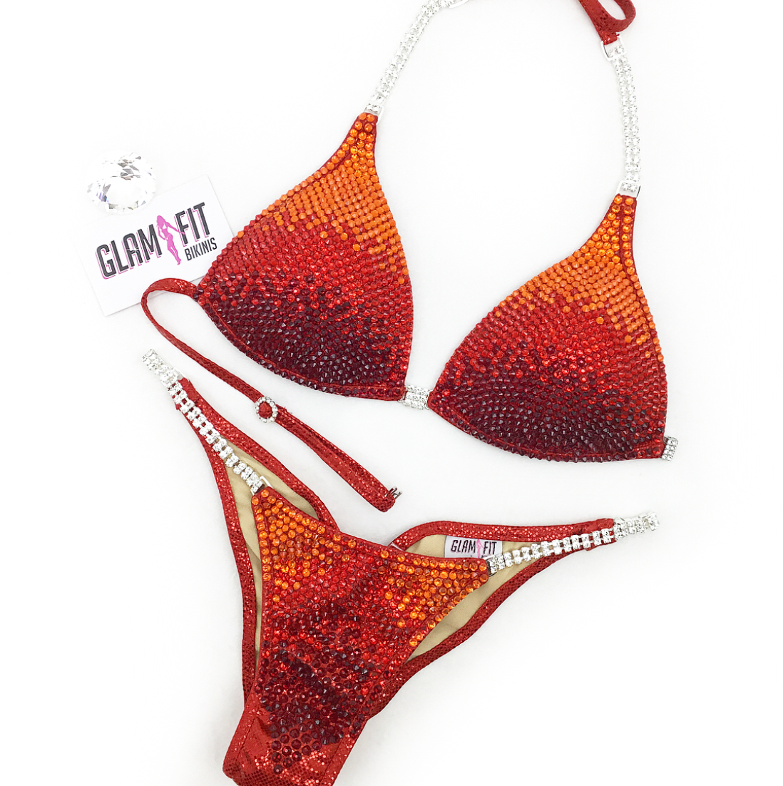 glamfit bikinis figure suit competition bikini ifbb npc icn anb embellished