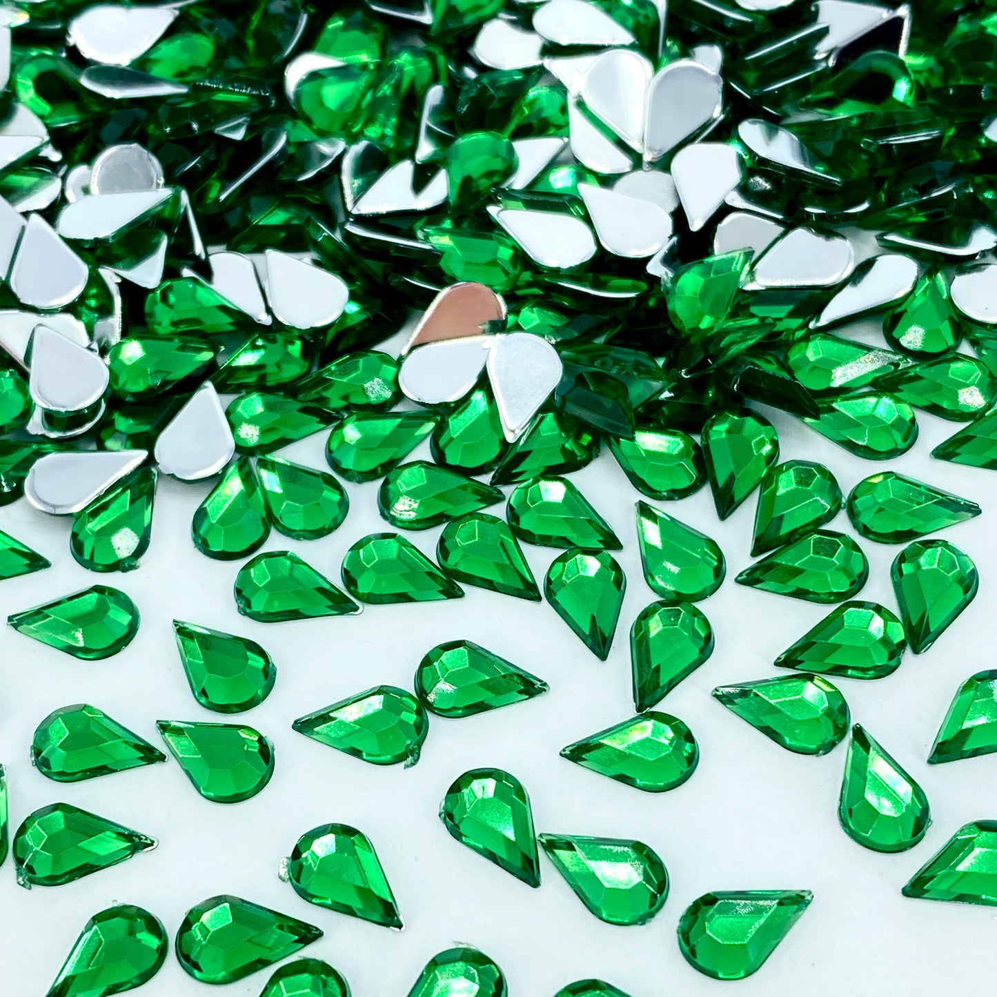 Resin Small Teardrop - DARK GREEN