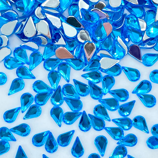 Resin Small Teardrop - AQUAMARINE