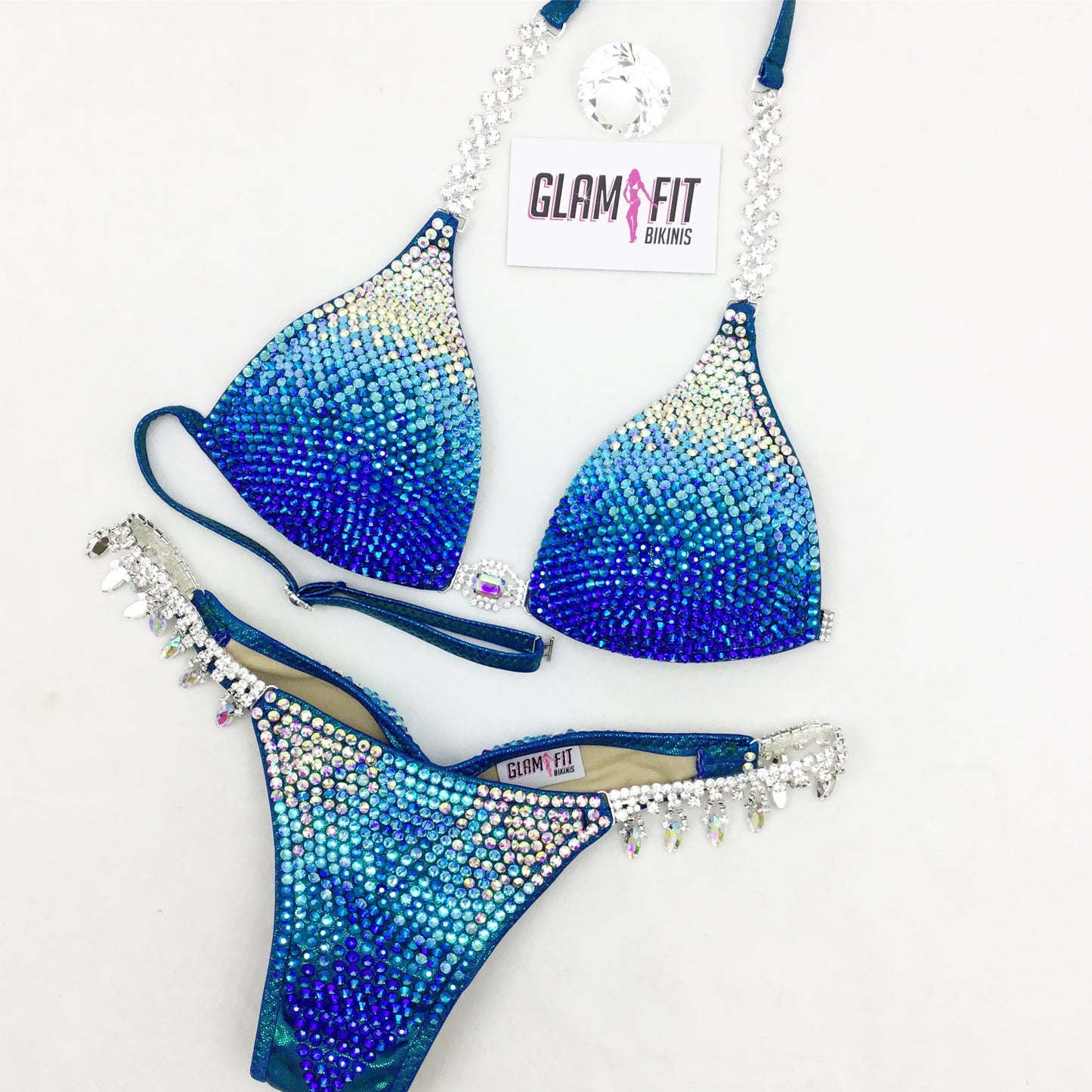 glamfit bikinis figure suit competition bikini ifbb npc icn anb embellished