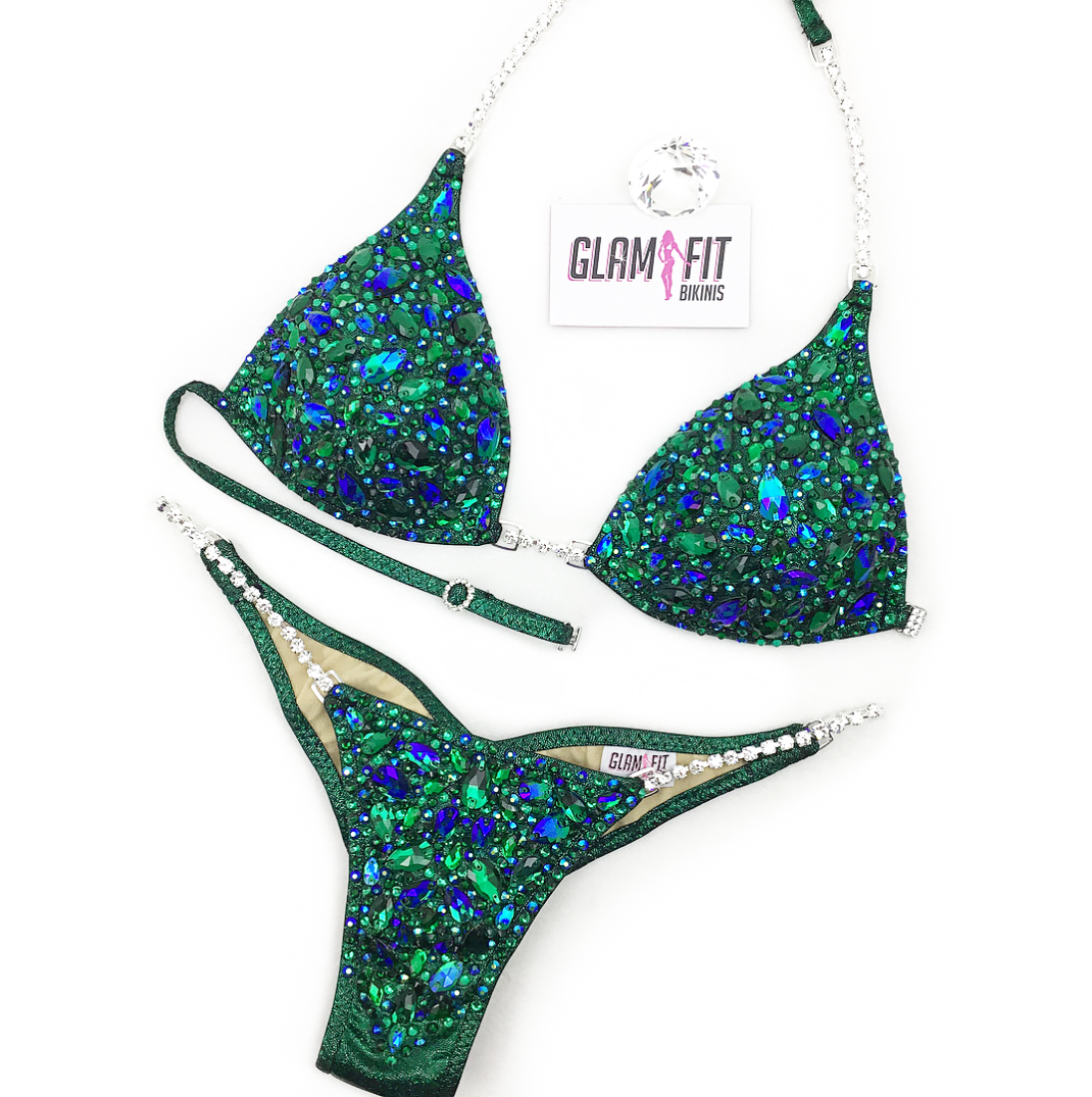glamfit bikinis figure suit competition bikini ifbb npc icn anb embellished