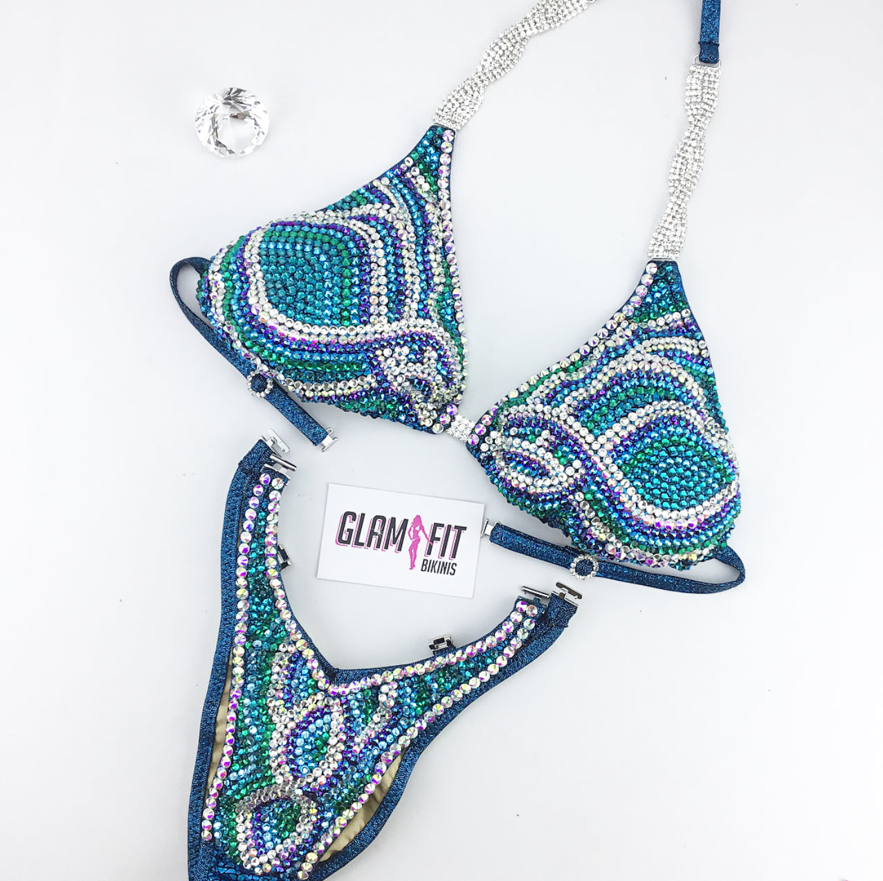 glamfit bikinis figure suit competition bikini ifbb npc icn anb wbff bodybuilding embellished