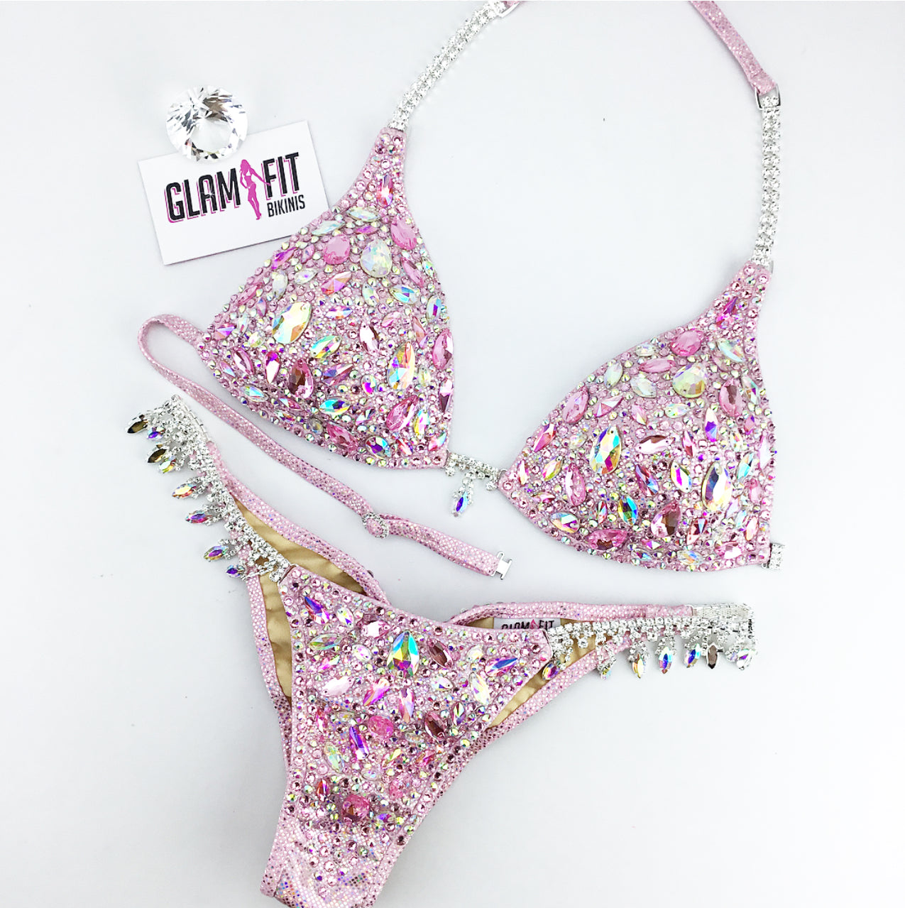 glamfit bikinis figure suit competition bikini ifbb npc icn anb embellished