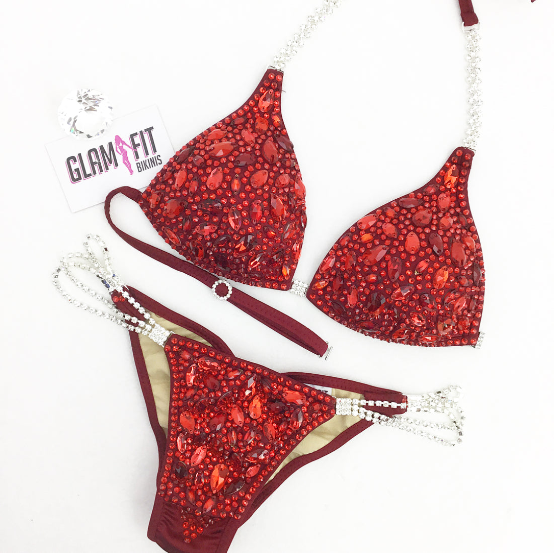 glamfit bikinis figure suit competition bikini ifbb npc icn anb embellished
