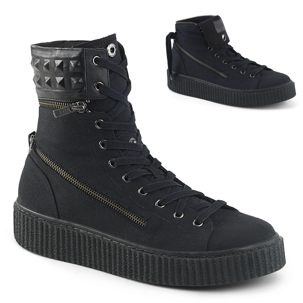 SNEEKER-270 Blk Canvas - size 10 mens 12 womens