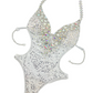 One Piece Swimsuit - White Sequin Galaxy AB