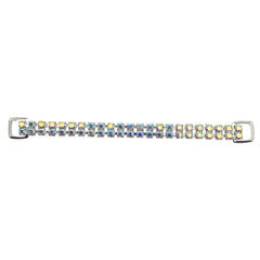 Connector Set - Brief: 2 Row 4mm AB Crystals,  Strap: 2 Row 4mm AB Crystals,  Middle: 3 Row 4mm AB Crystals - 2cm