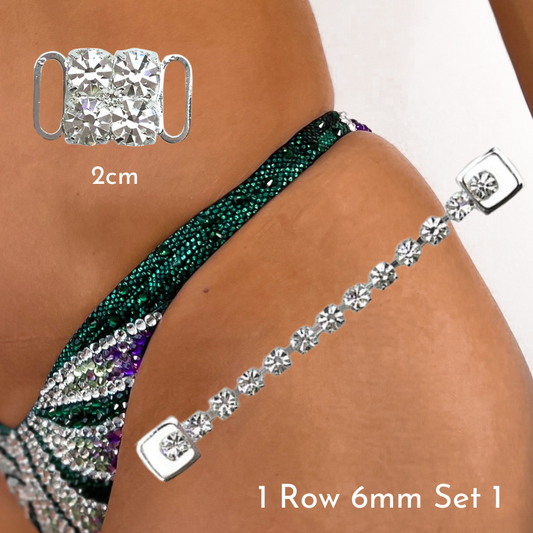 Figure Connector Set - Strap: 1 row 6mm, Middle: 1 row 6mm 2cm