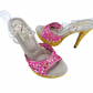 Embellished Heels - Size 8 - Pink and Gold