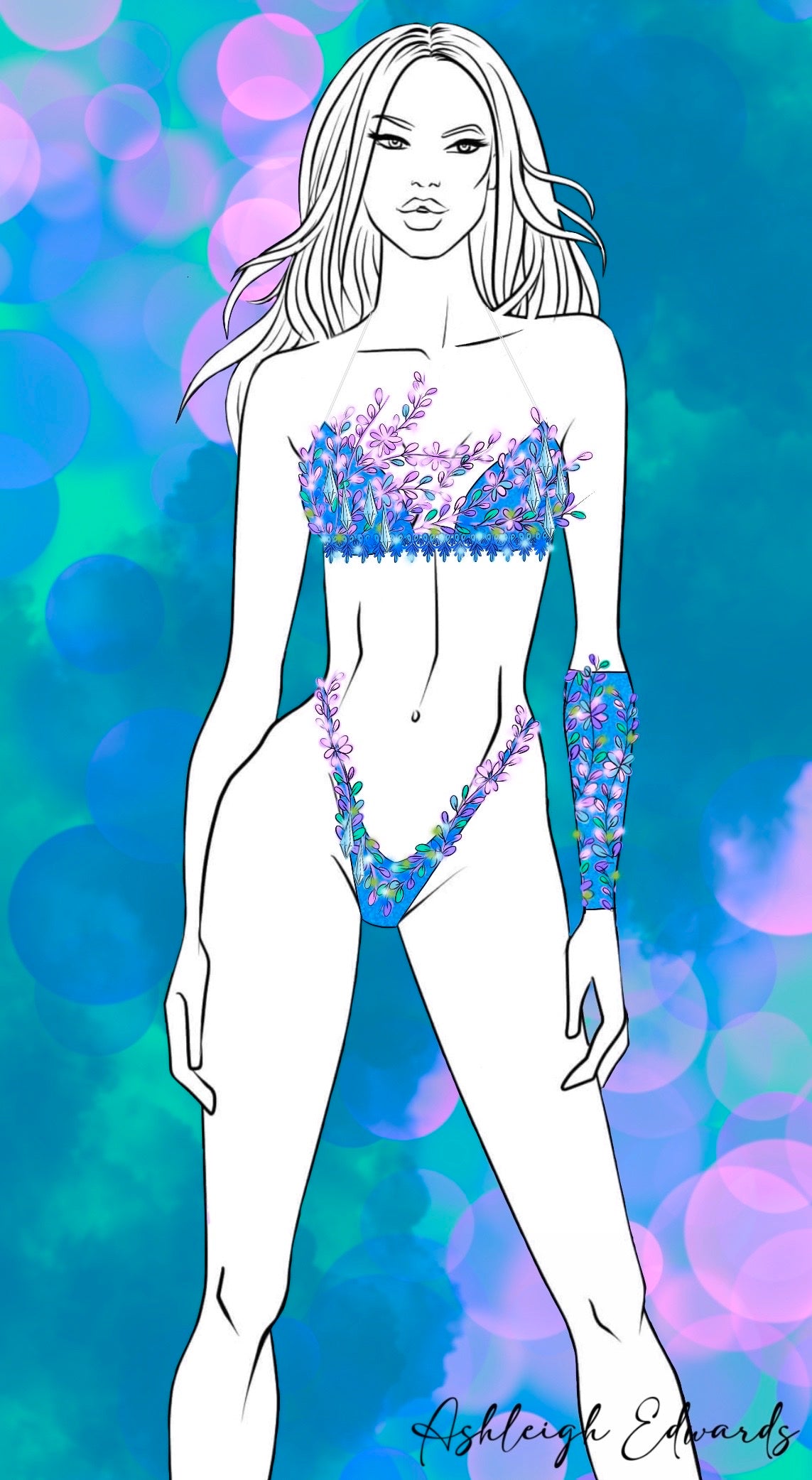 Couture Design - Lagoon Bloom