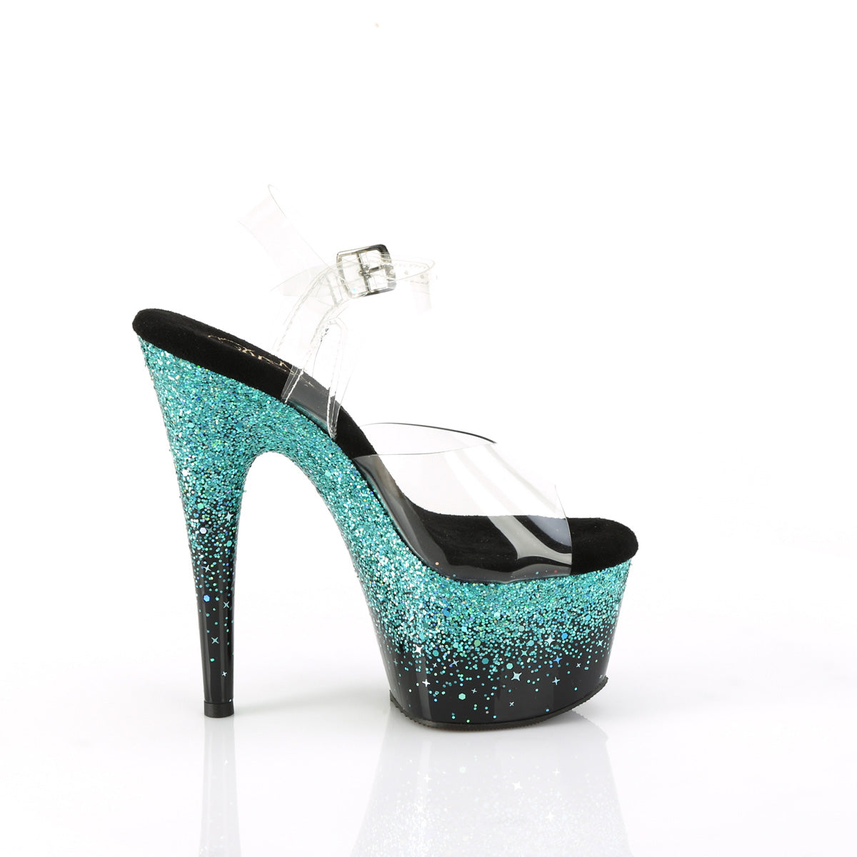 ADORE-708SS Clr/Blk-Turquoise Multi Glitter