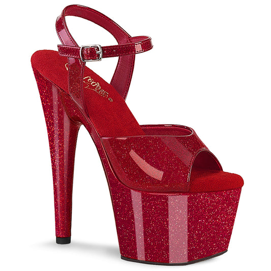 ADORE-709GP Ruby Red Glitter Pat/M