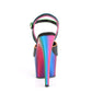 ADORE-709RC-02 Blk Faux Leather/Rainbow Chrome