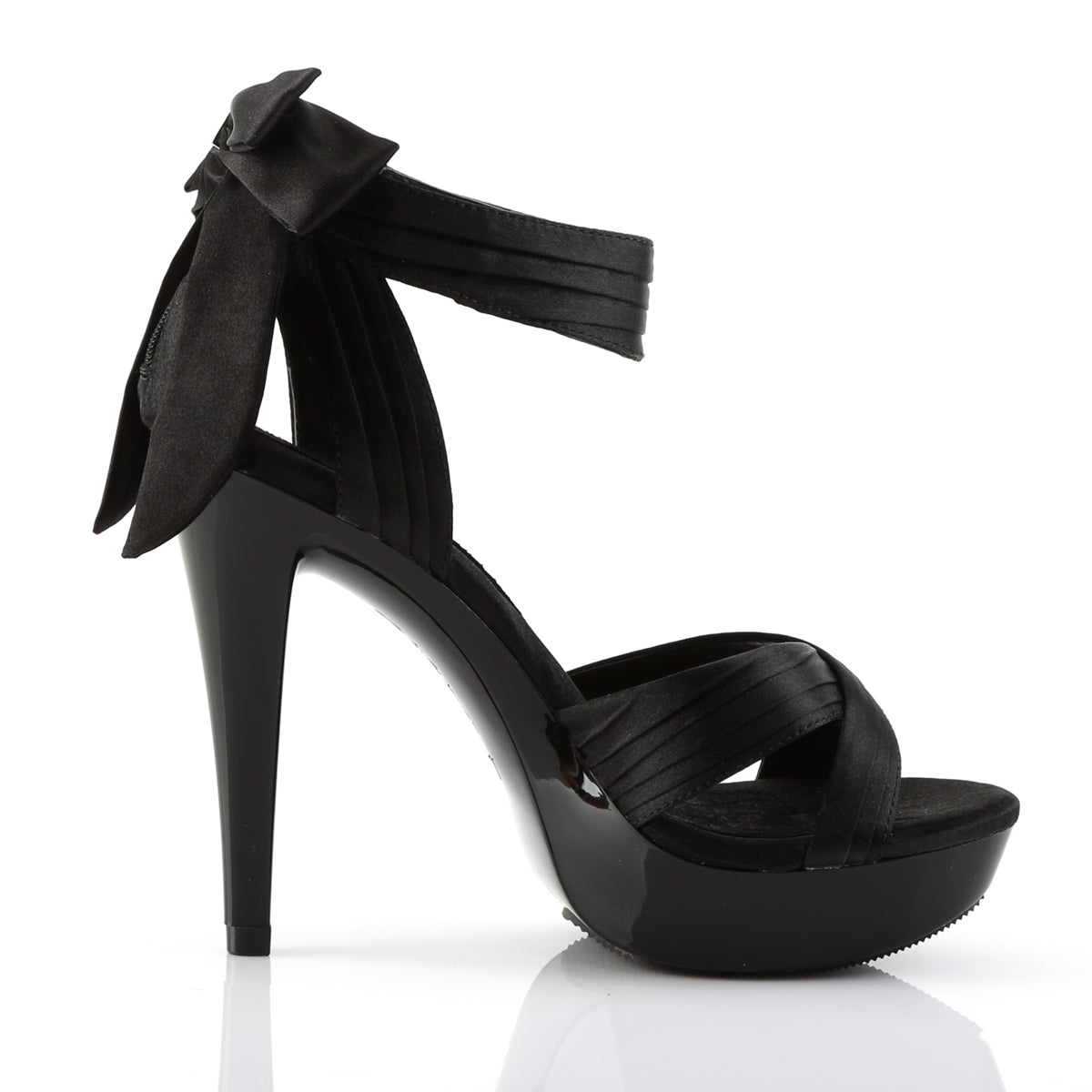 COCKTAIL-568 Blk Satin/Blk