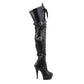 DELIGHT-3028 Blk Str Faux Leather/Blk Matte