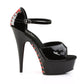 DELIGHT-660FH Blk Pat/Blk (Red Lace)