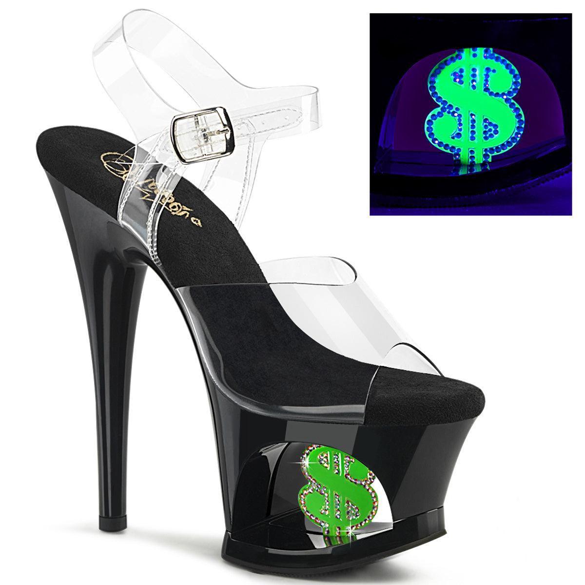 MOON-708USD Clr/Blk-Neon Green